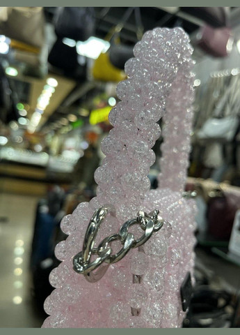 Сумка жіноча світло-рожева з намистин ручна робота 038 Linel (337342842)