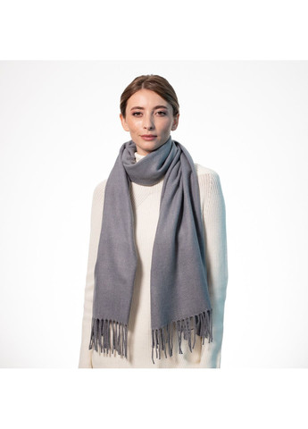 Палантин женский однотонный елка шерсть с полиэстером серый GAYNOR LuckyLOOK 555-099 (322792463)