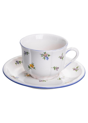 Столовый набор посуды тарелок и чашек 32 предмета на 6 персон Retro Floral фарфоровый, обеденный столовый сервиз тарелок YY78-9A Yiwu (370974104)