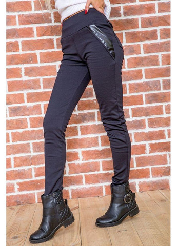 Черные повседневные лосины, со вставками из кожзама, 172R0033 Ager (362912371)