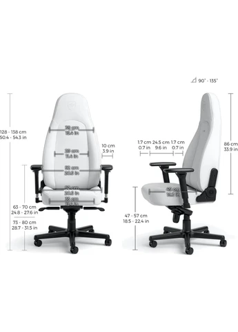 Кресло игровое Icon White Edition (NBL-ICN-PU-WED) NOBLECHAIRS (391353564)
