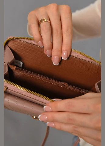 Клатч женский из экокожи пудрового цвета Let's Shop (312374721)