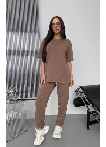 Костюм жіночій двійка. Кофта та штани. Тканина двонитка No Brand (393533684)