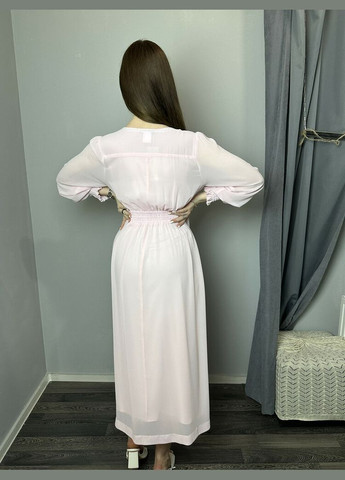 Комбінована сукня святкова жіноча літня пудрова весна mkpr140723-1 Modna KAZKA