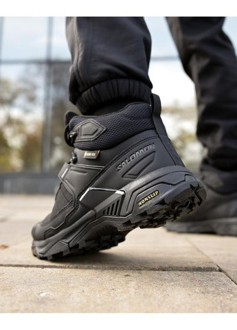 Чорні Зимовий зимові термо черевики black Salomon