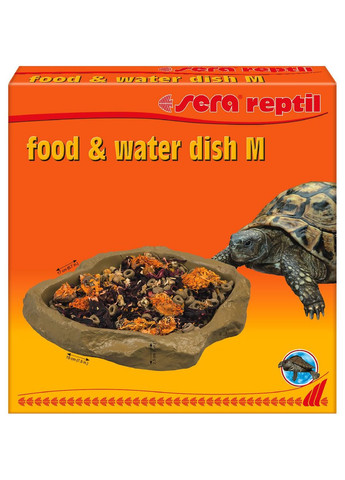 Миска для еды и воды для рептилий и амфибий Reptil food размер M 19 х 17 х 2,5 см Sera (268548021)
