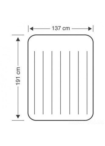 Односпальний надувний матрац 64148 Pillow Rest Classic Airbed (191х137 см) + Вбудований електронасос 220В Intex (268738289)