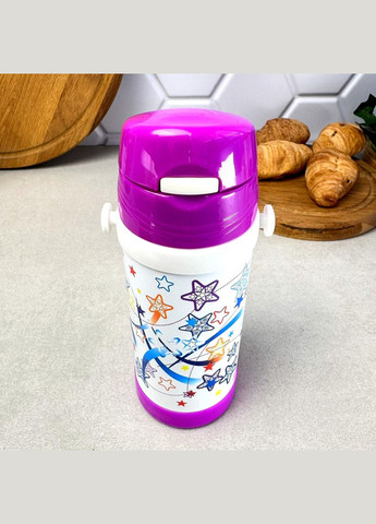 Детский термос с трубочкой 320 мл Звёздочки 1776L A-Plus (321122319)