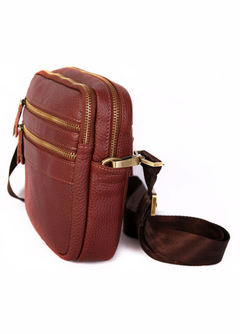 Мужская кожаная сумка 30109 коричневая No Brand (370848442)