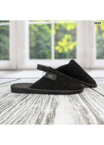 Коричневые тапочки мужские комнатные синие теплые с закрытым носком Белста