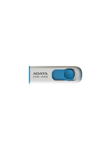 Флеш накопичувач Classic C008 64 ГБ USB 2.0 білий із блакитним ADATA (293345950)