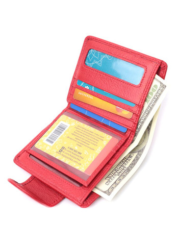 Женский кошелек из натуральной кожи с монетницей 22702 Красный st leather (306881508)