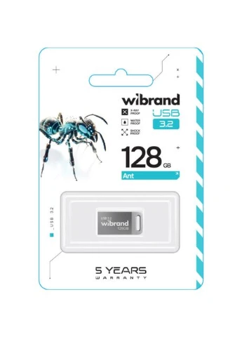 Флеш пам'ять USB Ant 128GB USB 3.2 Gen1 Silver (WI3.2/AN128M4S) Wibrand (392231267)