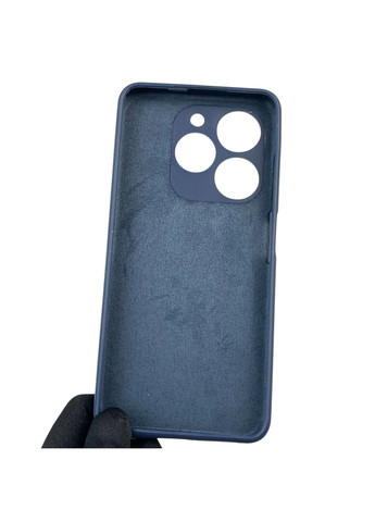 Чехол для Spark 20C BG7n силиконовый с микрофиброй нескользящий на техно спарк 20с темно-синий Tecno (366385943)