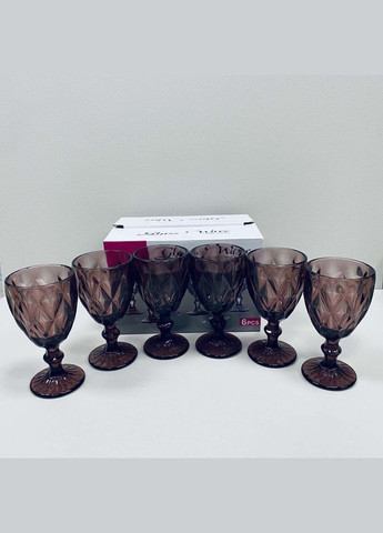 Набір келихів для вина 6 шт 310 мл Purple Red 9051/2257 A-Plus (317203817)