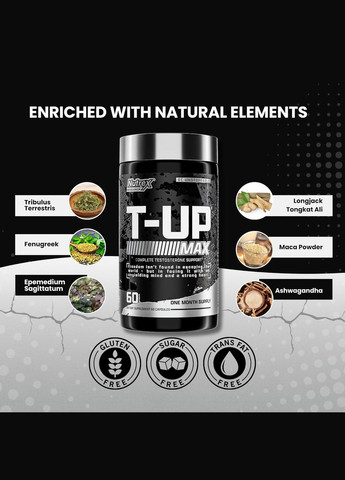 Бустер тестостерону Research T-UP Max 60 caps Nutrex (303701117)
