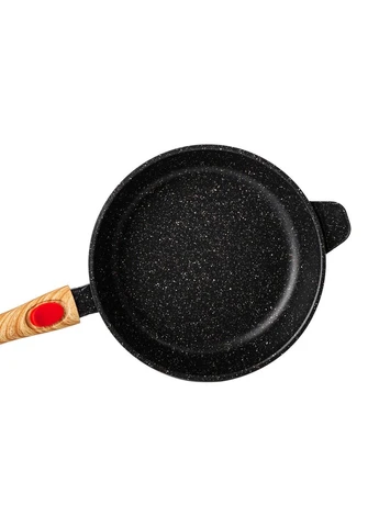Алюмінієва глибока сковорода (2,4 л) зі скляною кришкою Ø 24 см Black HP-4-463B MGC (386088063)