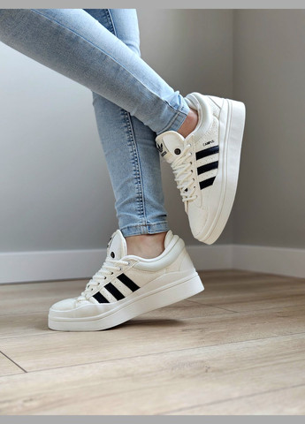 Кросівки жіночі і чоловічі Adidas Campus x Bad Bunny White | Адідас Кампус х Бед Бані білі No Brand білі демісезони (307397783)