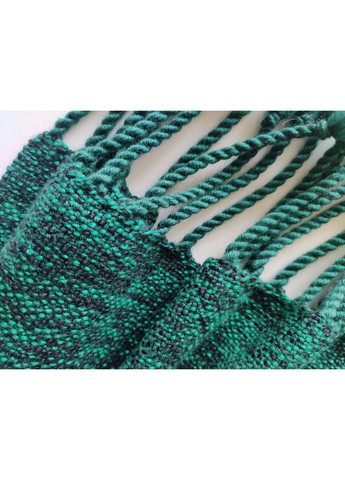 Тканий зелено-білий шарф з бавовни ручної роботи No Brand (368787124)