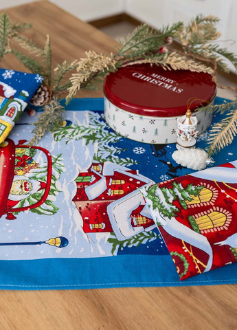 Новогодний набор кухонных полотенец в коробочке "Сказка", 60х47 см., 3 шт. Homedec новогодний комбинированный