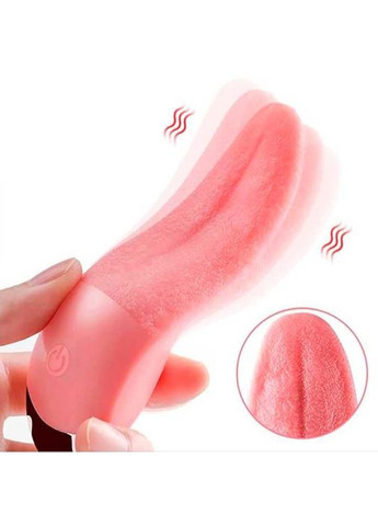 Клиторальный вибратор силиконовый Гибкий язычок с 10 режимами вибрации розовый 7,3 см No Brand (366888072)