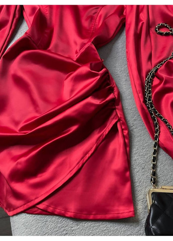 Червона коктейльна, вечірня, кежуал сукня No Brand однотонна