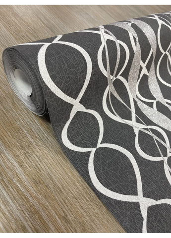 Шпалери вінілові чорні зі сріблом на флізеліновій основі 58931, довжина 10 метрів. MARBURG (371775784)