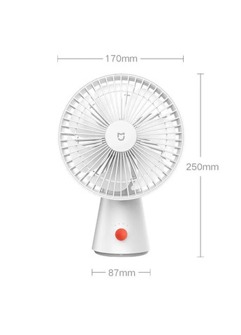 Портативный вентилятор MiJia 4000 mAh Fan (ZMYDFS01DM) Xiaomi Desktop Mobile (373410529)