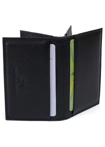 Візитниця-книжка 19213 Чорна st leather (389833223)
