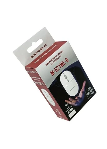 Мишка (126873) Grunhelm M-521WL-B Wireless White (396095213)
