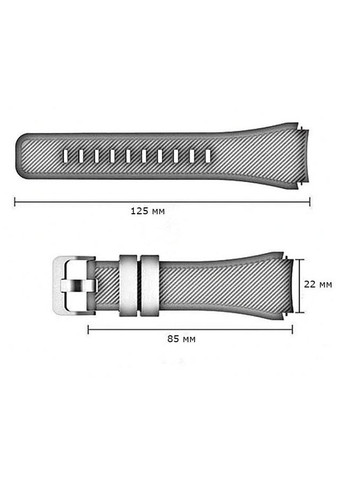 Силиконовый ремешок для часов Samsung Galaxy Watch 46 mm SM-R800 - Black Primo (333720438)