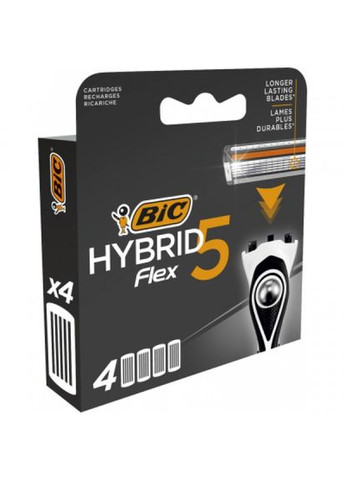 Леза Bic flex 5 hybrid 4 шт. (268142584)