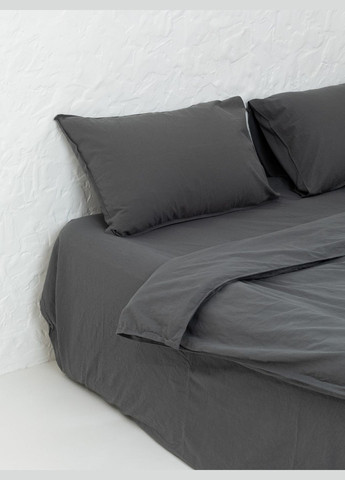 Комплект білизни із вареної бавовни Slate сімейний, Простирадло без резинки Leglo (300370720)