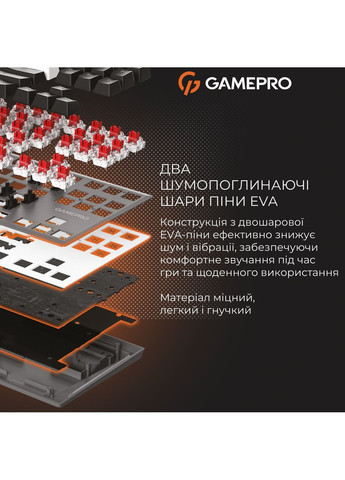 Клавіатура Genesis Joker MK124G Outemu Red Swithes USB Gray GAMEPRO (369723235)