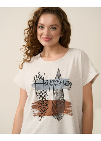 Бежева жіночий комплект із шортиками Nicoletta