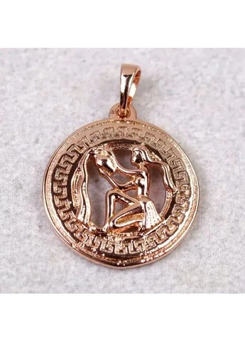 Позолоченный кулон знак зодиака, кулон-оберег Водолей Fashion Водолей (399455210)
