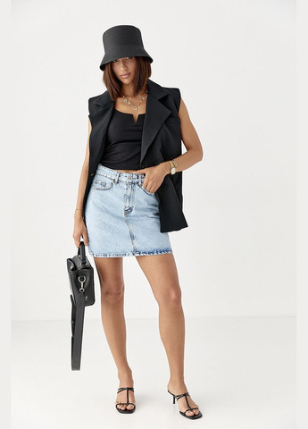 Коротка жіноча джинсова спідниця Lurex (336678812)