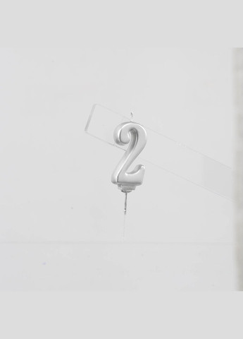 Свеча цифра 2 серебро No name ATS4898 Серебряный (2000989574750) shop (2000989574750) No Brand (362895317)