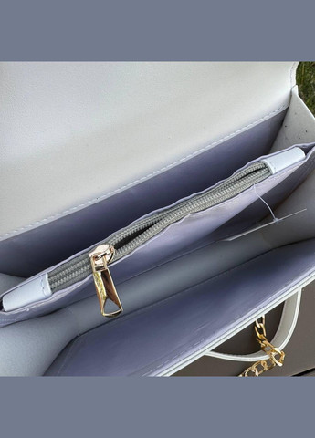 Женская мини сумочка клатч на плечо с цепочкой Молочный с золотом No Brand (298997610)