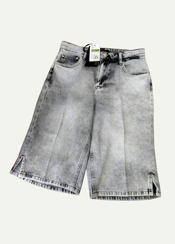 Шорти джинсові жіночі Dishe бермуди зі стразами сірі. Fashion (338196518)