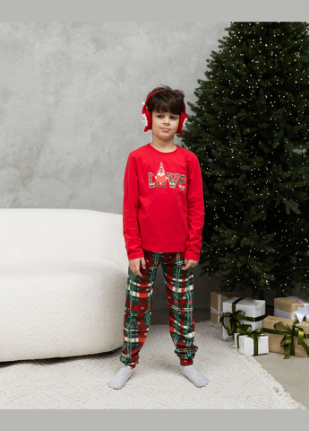 Красная подростковая пижама для мальчика со штанами Tom John