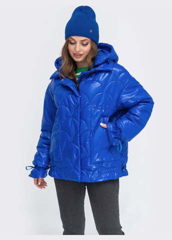 Синяя демисезонная стеганая демисезонная куртка синего цвета Dressa