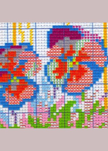 Набор для вышивания по нанесённой на канву схеме "The pottings on the windows 2". AIDA 14CT printed 56*27 см Joy Sunday (313613198)