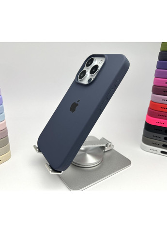 Чехол на 15 PRO Silicone Case Full Open Camera Cover для айфона 15 ПРО микрофибра / Blue No Brand (369136967)