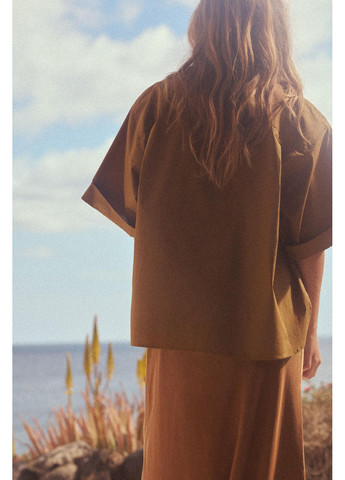 Поплінова сорочка з кишенею Zara (354816904)