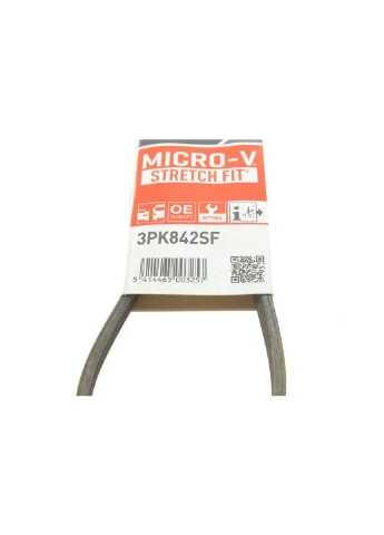 Поліклінові ремені Micro-V StretchFit (Вир-во ) 3PK842SF Gates (368192932)