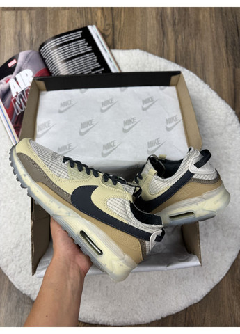 Чорні кросівки чоловічі nike air max 90 terrascape beige black найк аір макс 90 чорні демісезон No Brand