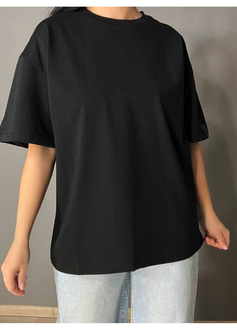 Футболка жіноча A-N 26075 оверсайз базова з нашивкою No Brand - (331143213)