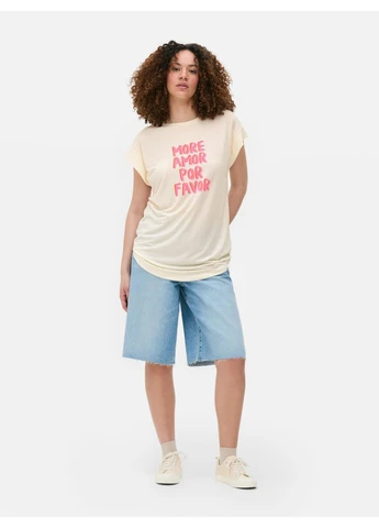 Топ лето,молочный с принтом, Primark (400307957)