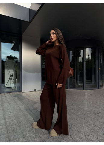 Костюм двойка вязкая Турция,брюки свободного кроя и кофта Україна (362750193)